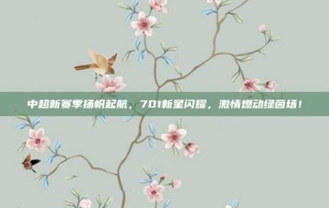 中超新赛季扬帆起航，701新星闪耀，激情燃动绿茵场！