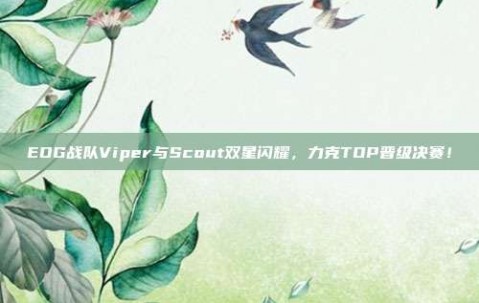 EDG战队Viper与Scout双星闪耀，力克TOP晋级决赛！