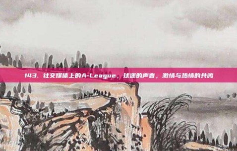 143. 社交媒体上的A-League，球迷的声音，激情与热情的共鸣