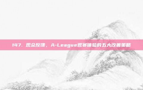 147. 观众反馈，A-League观赛体验的五大改善策略