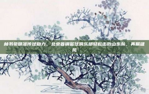 林书豪精准传球助力，北京首钢篮球俱乐部轻松击败山东队，再展雄风