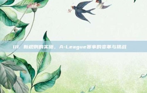 111. 新规则的实施，A-League赛事的变革与挑战🔄