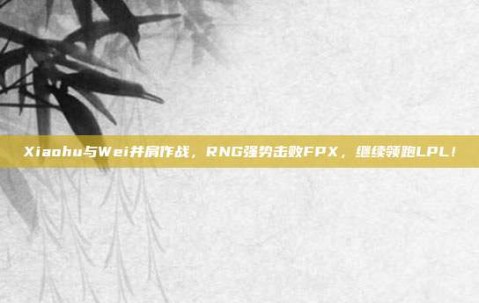 Xiaohu与Wei并肩作战，RNG强势击败FPX，继续领跑LPL！