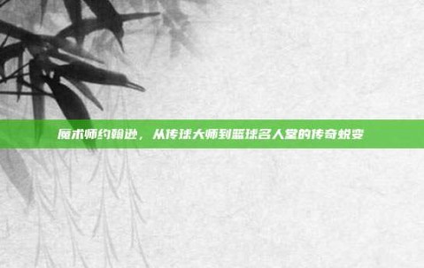 魔术师约翰逊，从传球大师到篮球名人堂的传奇蜕变