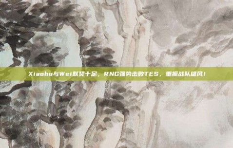 Xiaohu与Wei默契十足，RNG强势击败TES，重振战队雄风！