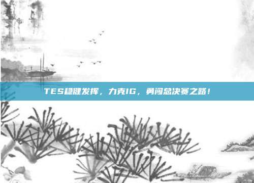 TES稳健发挥，力克IG，勇闯总决赛之路！