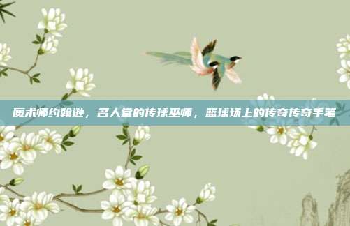 魔术师约翰逊，名人堂的传球巫师，篮球场上的传奇传奇手笔