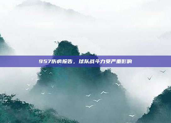 957伤病报告，球队战斗力受严重影响❗