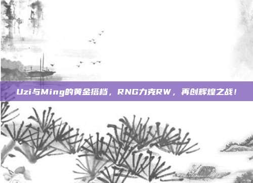 Uzi与Ming的黄金搭档，RNG力克RW，再创辉煌之战！