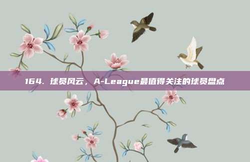 164. 球员风云，A-League最值得关注的球员盘点