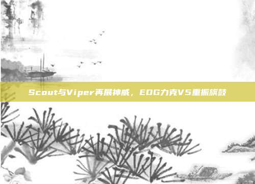 Scout与Viper再展神威，EDG力克V5重振旗鼓